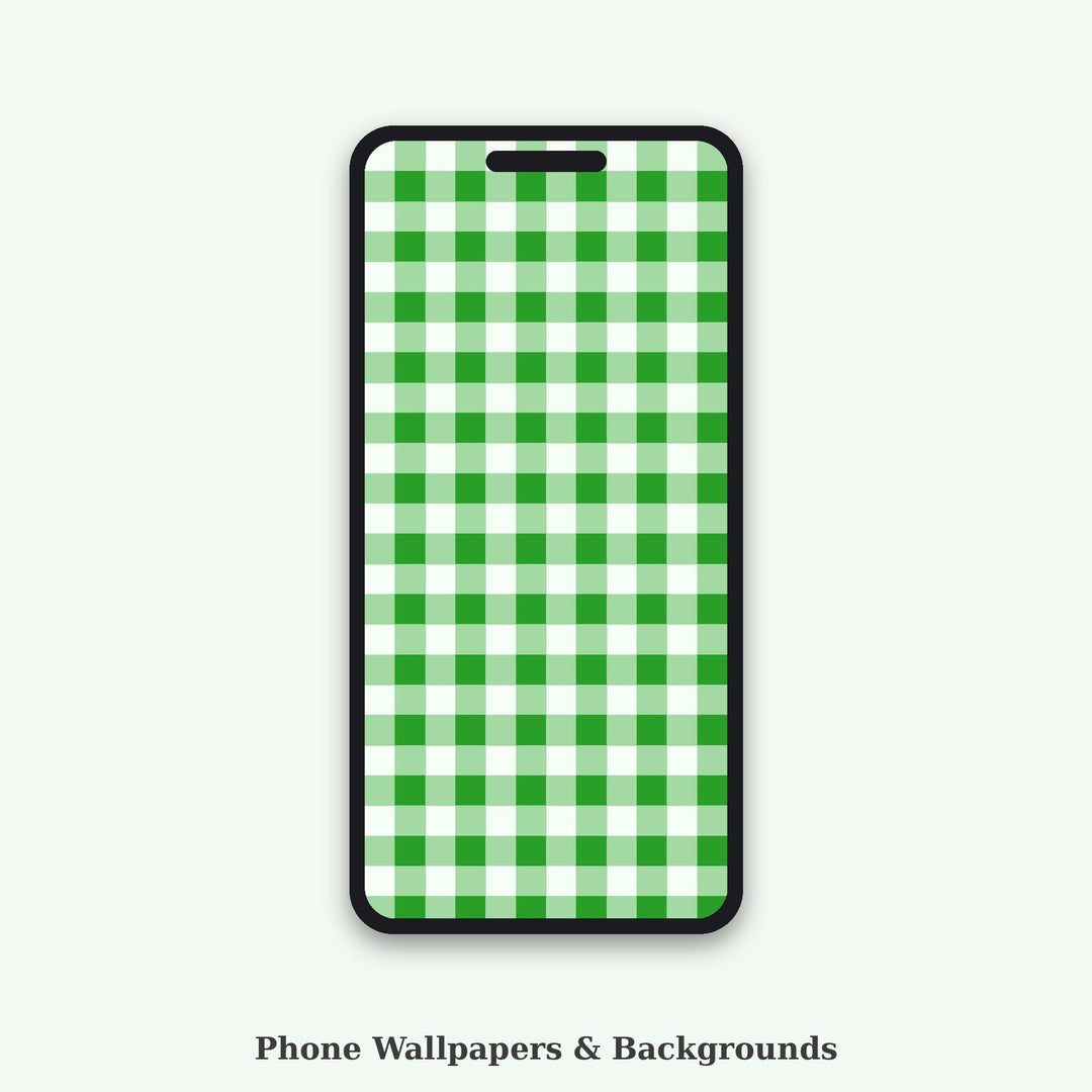 St Patricks Gingham Seamless Pattern | Shamrock Green Digital Paper (Digital Download)
