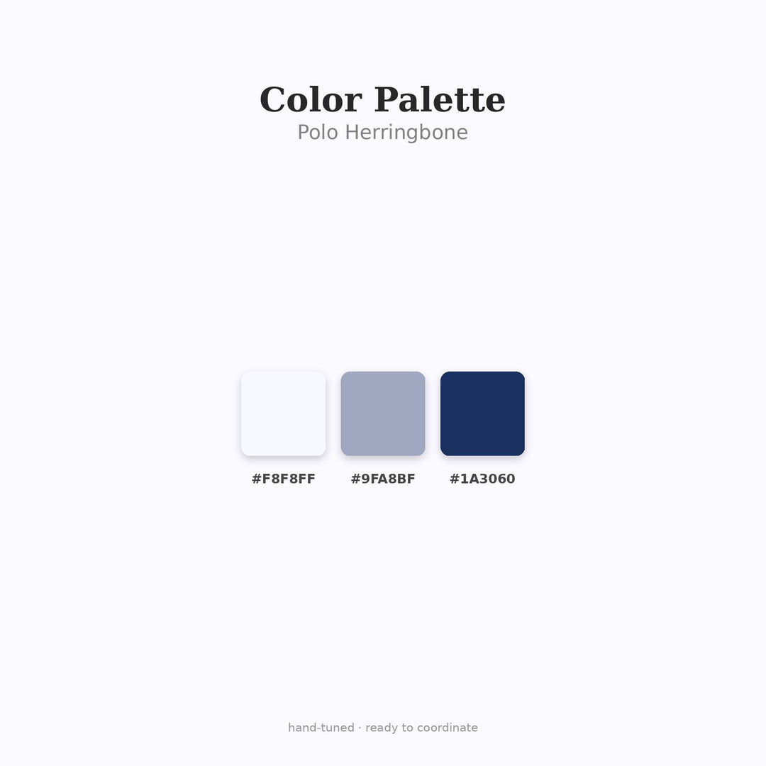 Polo Herringbone Seamless Pattern | Navy White Fabric Surface Design (Digital Download)