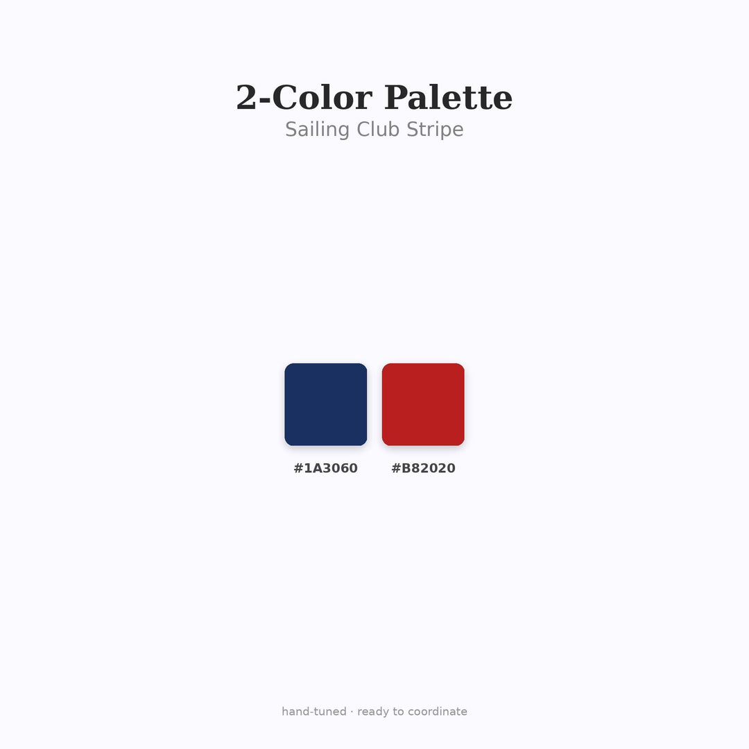Sailing Club Stripe Seamless Pattern | Nautical Navy Red Digital Download