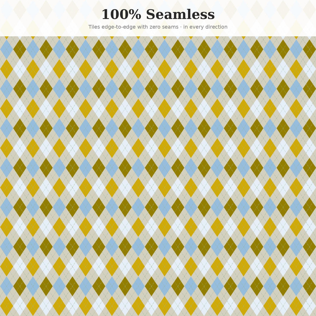 Afternoon Classic Argyle Seamless Pattern | Multi-Color Afternoon Haze | .png .jpg .svg .pdf .pat | Digital Paper | Fabric & Surface Design
