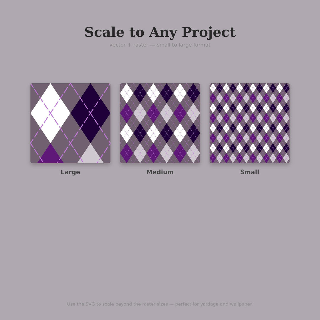 Amethyst Cave Argyle Seamless Pattern | Digital Paper (Digital Download)