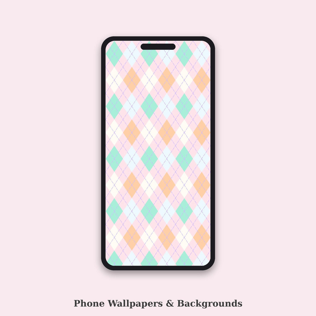 Anime Classic Argyle Seamless Pattern | Multi-Color Anime Pastel | .png .jpg .svg .pdf .pat | Digital Paper | Fabric & Surface Design