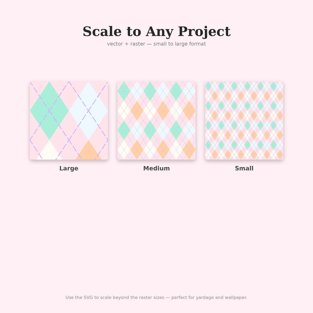 Anime Classic Argyle Seamless Pattern | Multi-Color Anime Pastel | .png .jpg .svg .pdf .pat | Digital Paper | Fabric & Surface Design