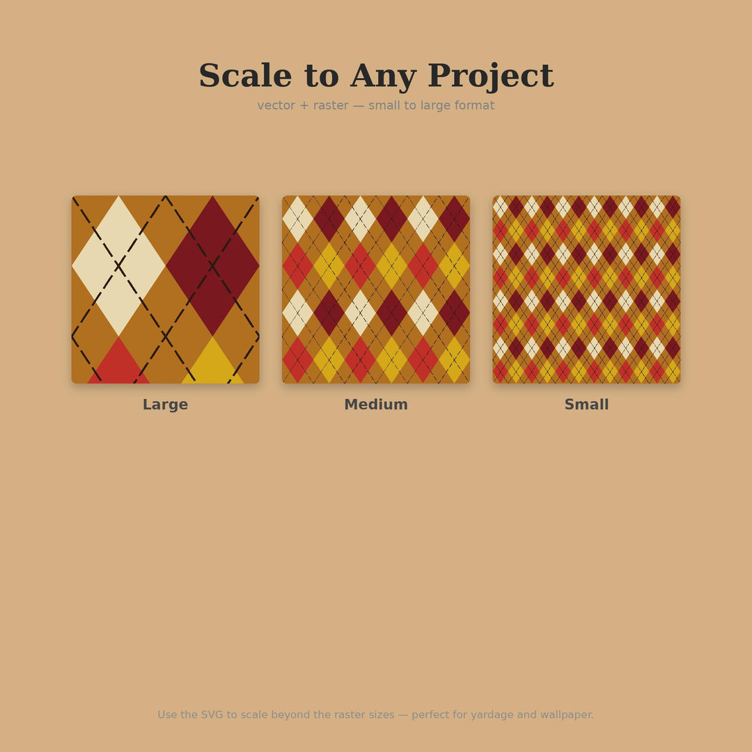 Autumn Classic Argyle Seamless Pattern | Multi-Color Autumn Harvest | .png .jpg .svg .pdf .pat | Digital Paper | Fabric & Surface Design