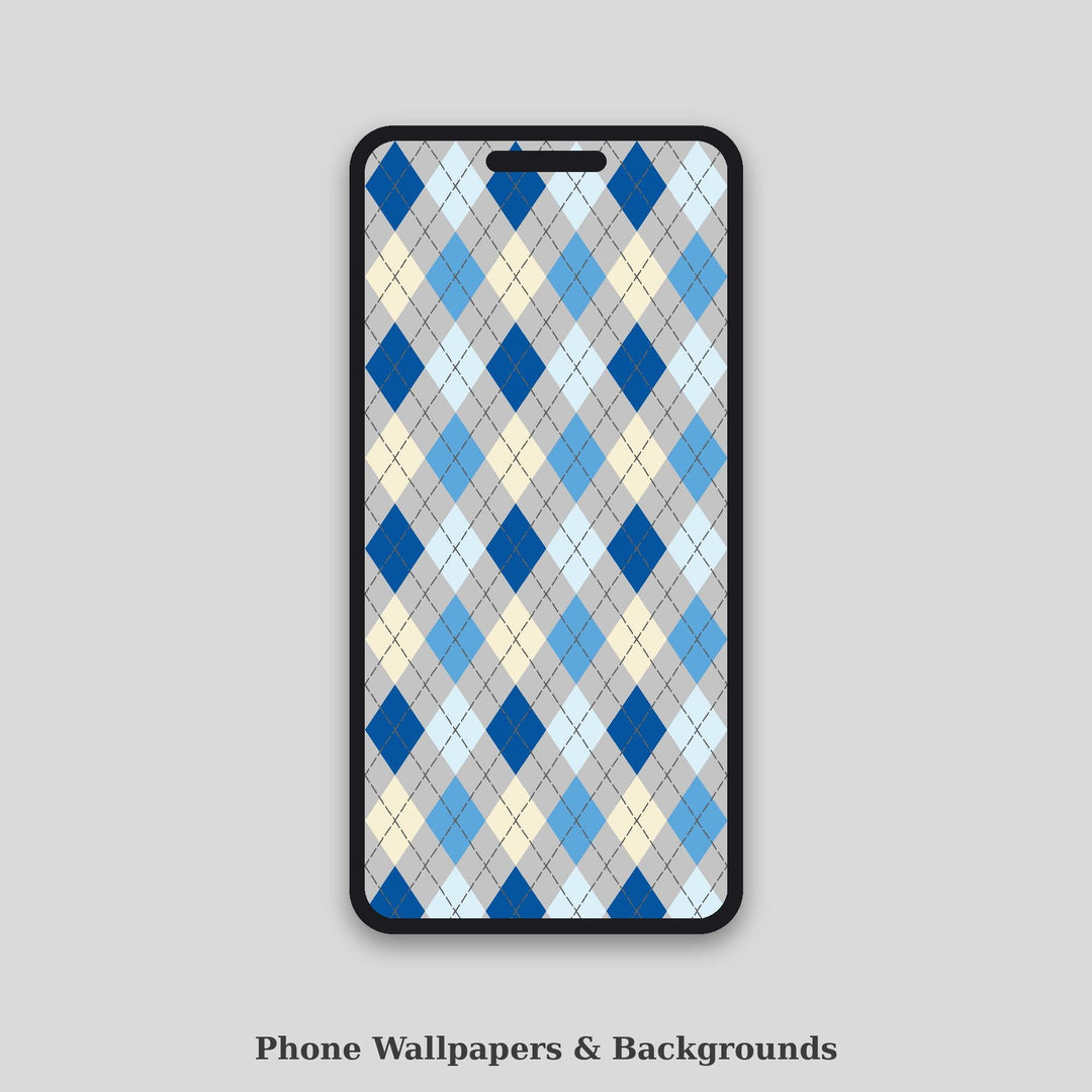 Broken Clouds Argyle Pattern | Multi-Color Seamless Digital Paper (svg, png, jpg, pdf, pat)