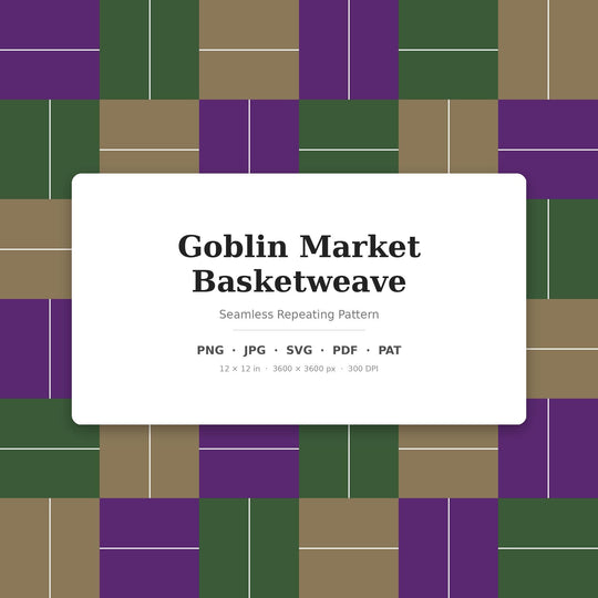 Goblin Basketweave Seamless Pattern | Multi-Color Goblin Market Basketweave | .png .jpg .svg .pdf .pat | Digital Paper