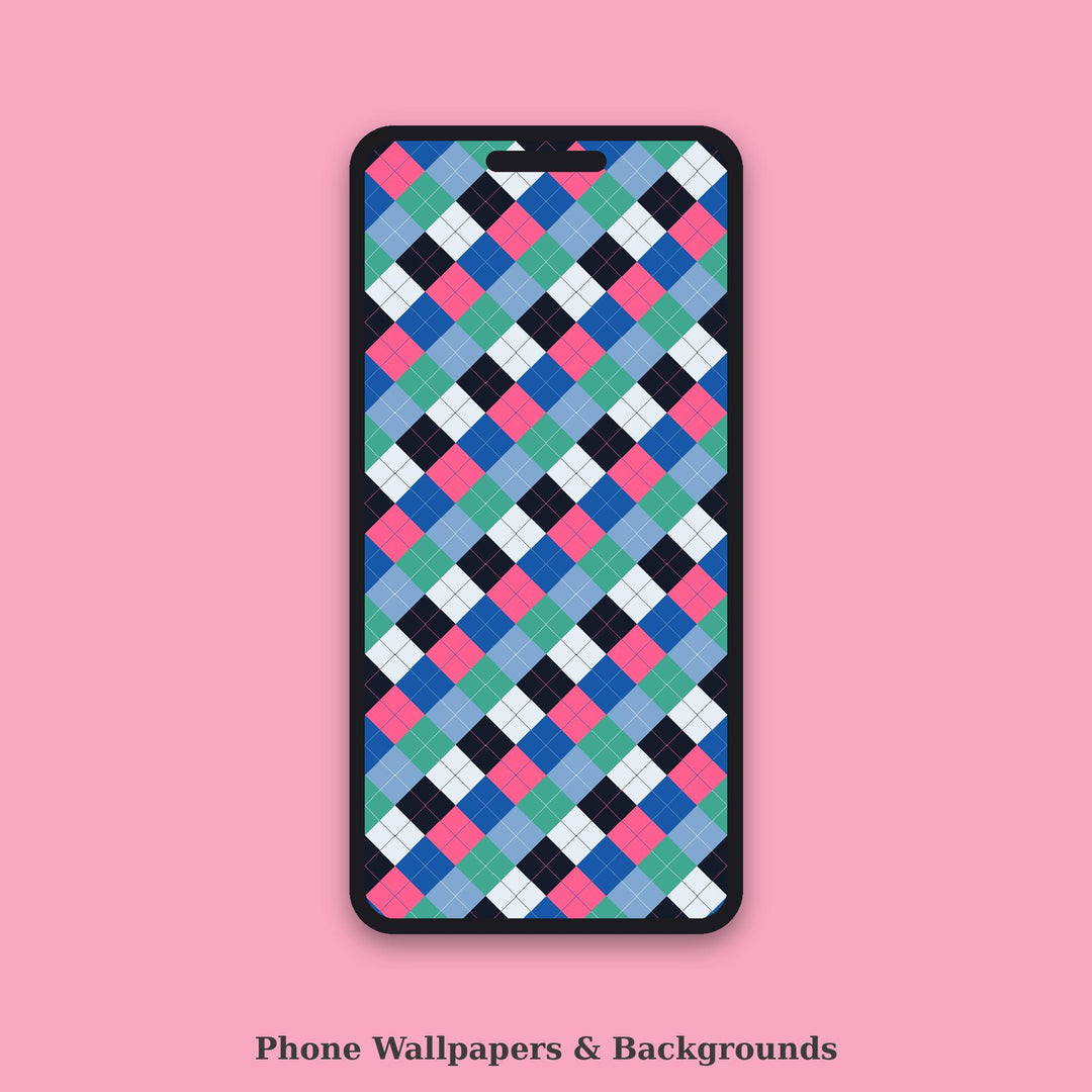 Blade Runner Argyle Seamless Pattern | Multi-Color Digital Paper (Digital Download)