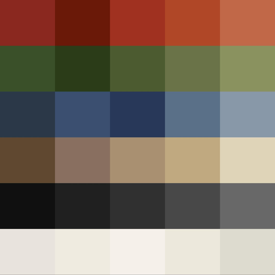 1990s Grunge Color Palette | 30 Colors | Hex RGB CMYK | Color Guide | Procreate Swatches + ASE | Digital Download