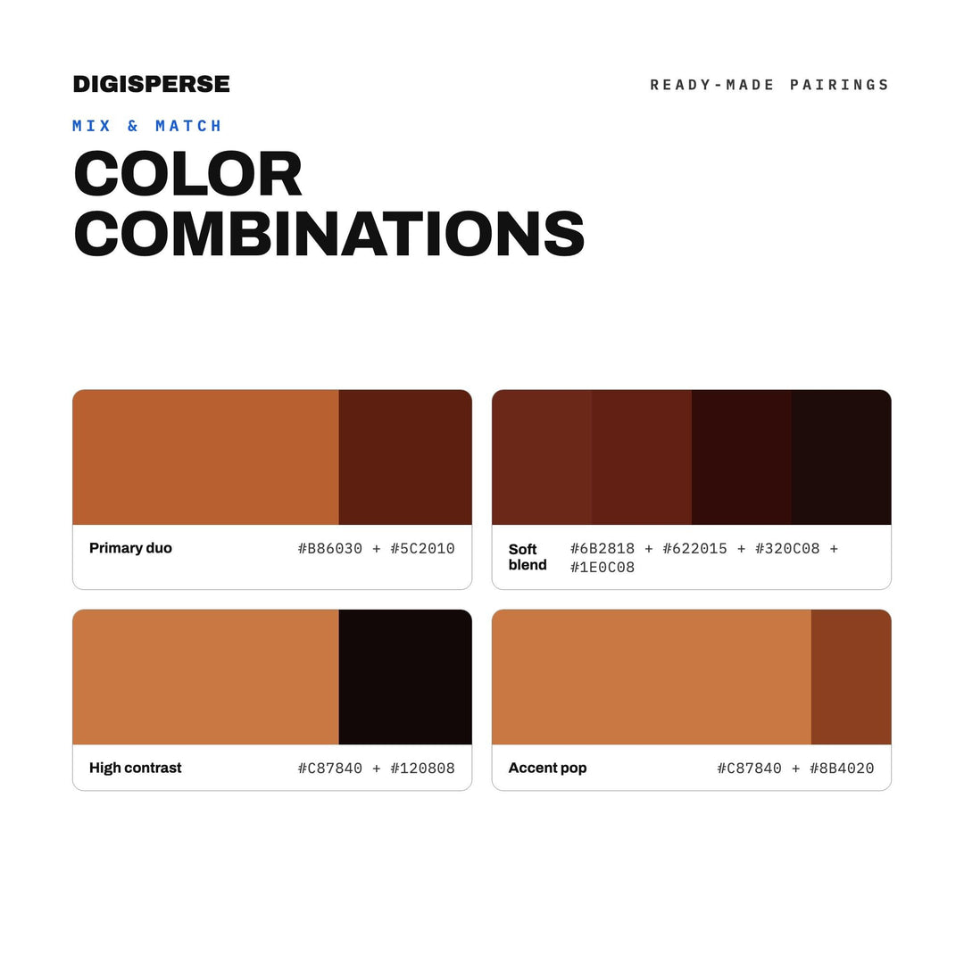 Deep Skin Tones Color Palette | 30 Colors | Hex RGB CMYK | Procreate Swatches + ASE | Digital Download
