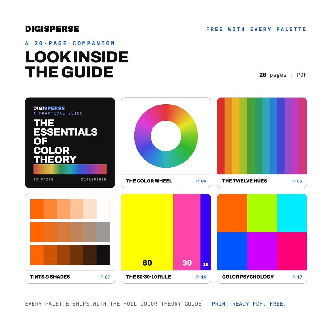80s Neon Color Palette | 30 Procreate Swatches, ASE Guide (Digital Download)
