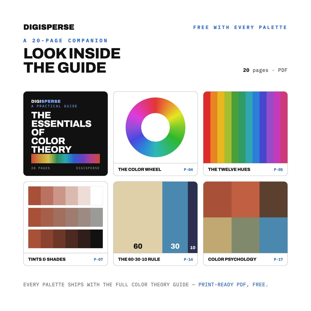 Desert Southwest Color Palette | 30 Colors | Hex RGB CMYK | Color Guide | Procreate Swatches + ASE | Digital Download