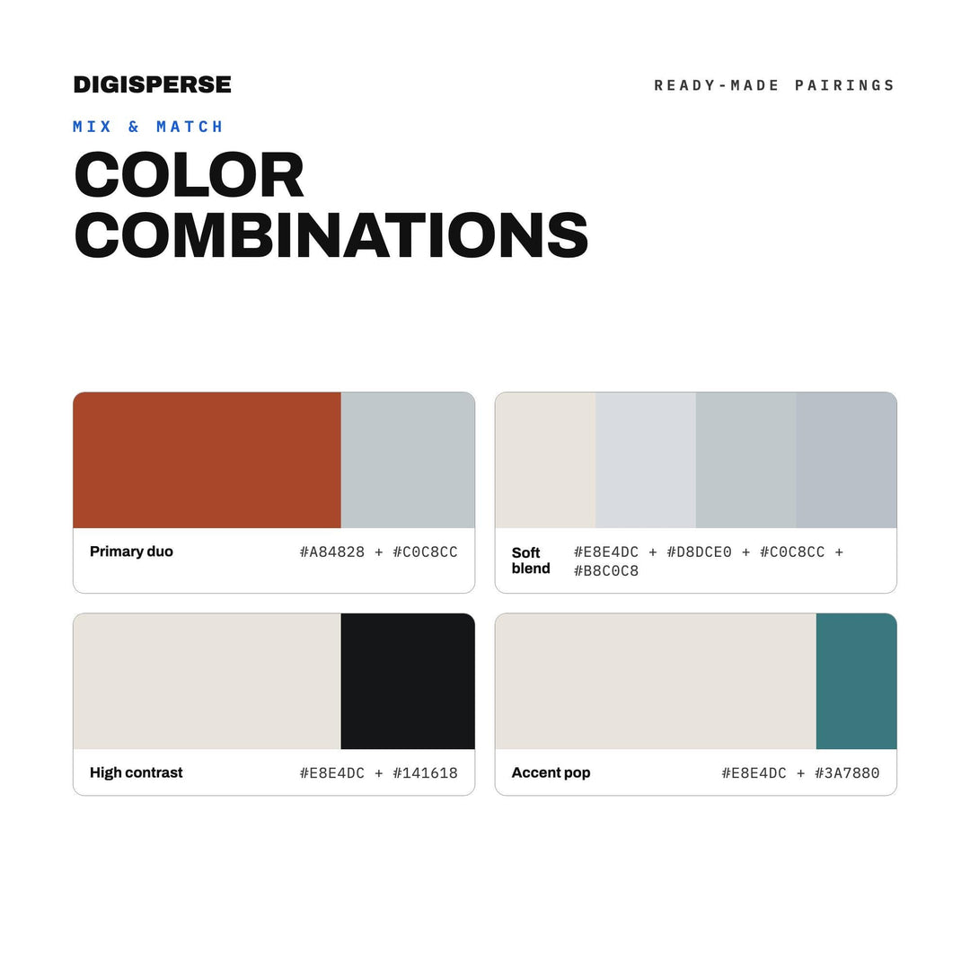 Steel Bridge Color Palette | 30 Industrial Colors, Procreate Swatches (Digital Download)