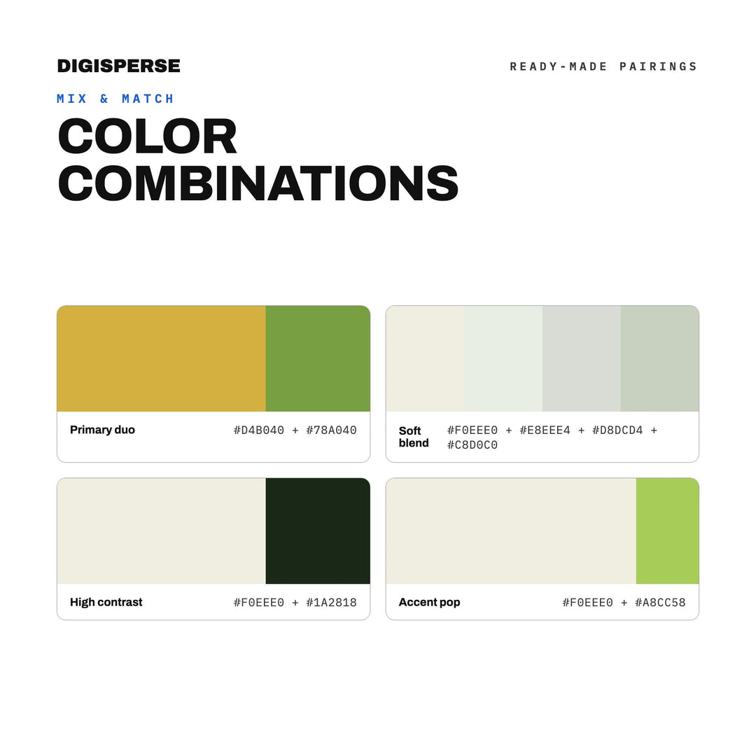 Bamboo Grove Color Palette | 30 Procreate Swatches, HEX, RGB, CMYK (Digital Download)