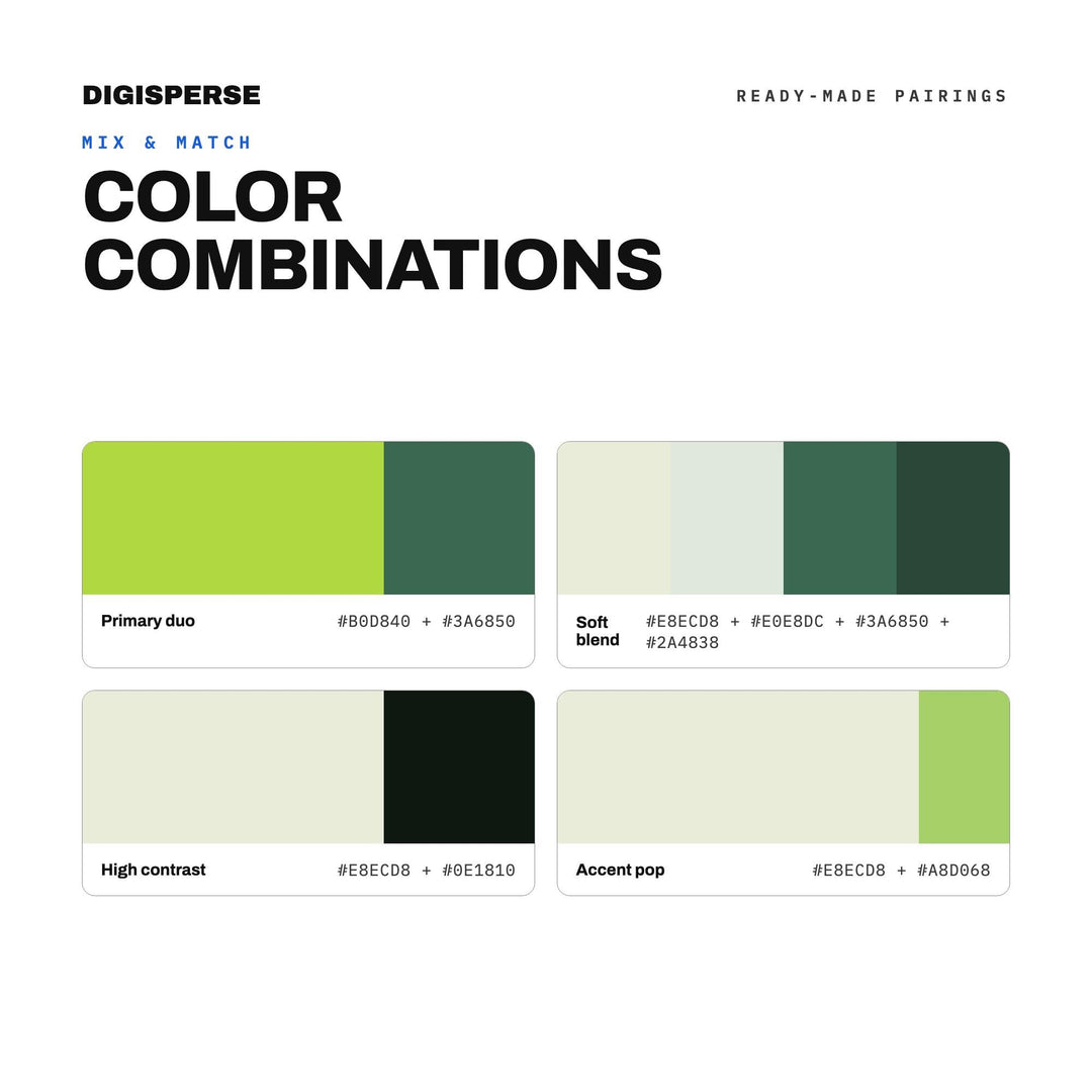 Fern Gully Color Palette | 30 Nature Hues, Procreate, ASE (Digital Download)