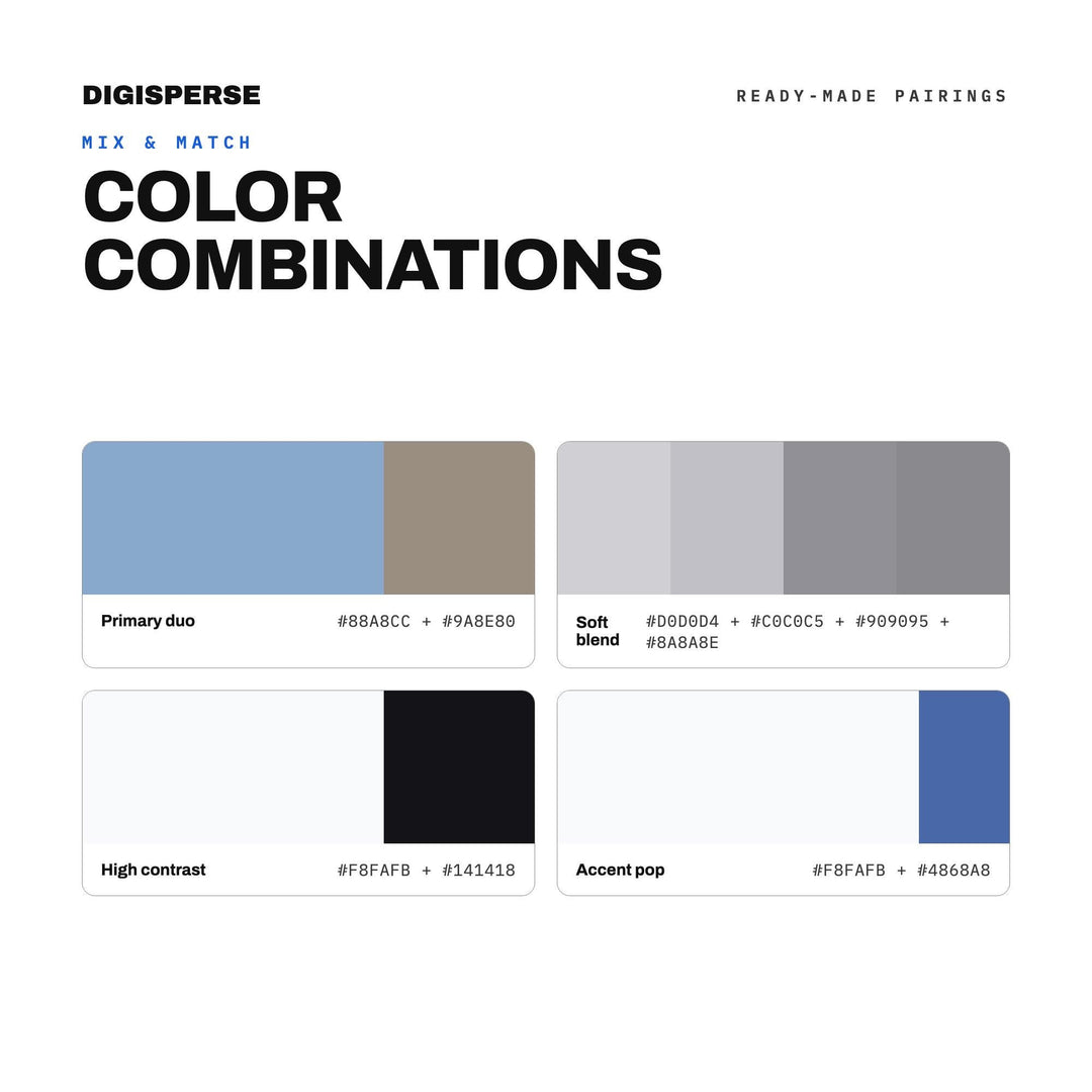 Granite Peak Color Palette | 30 Colors | Hex RGB CMYK | Color Guide | Procreate Swatches + ASE | Digital Download