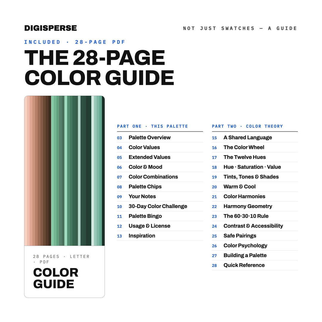 Lush Coastal Color Palette for Tropical Wetland Art and Botanical Branding, 30 Mangrove Green Hues, Procreate Swatches, Hex Codes