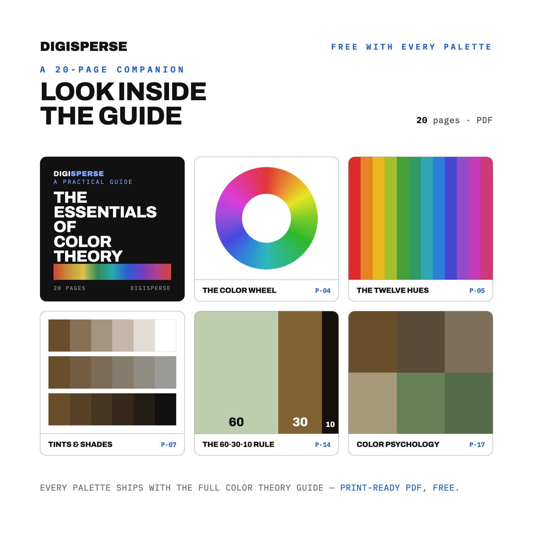 Peat Bog Color Palette | 30 Colors | Hex RGB CMYK | Color Guide | Procreate Swatches + ASE | Digital Download
