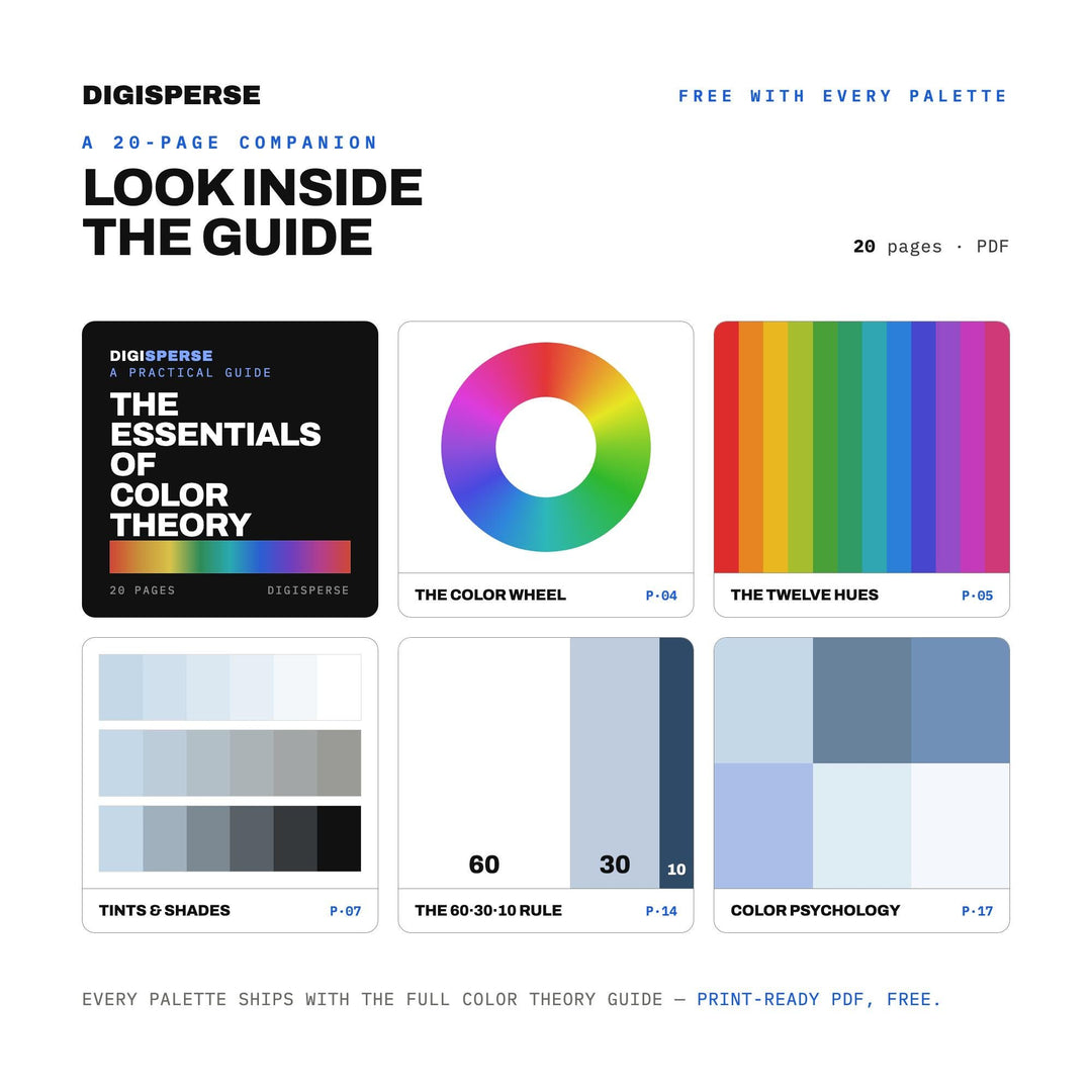 Blizzard Color Palette | 30 Colors | Hex RGB CMYK | Color Guide | Procreate Swatches + ASE | Digital Download