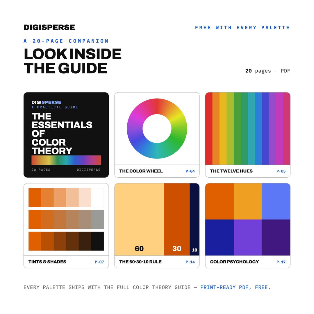 Cobalt Dusk Color Palette | 30 Colors | Hex RGB CMYK | Color Guide | Procreate Swatches + ASE | Digital Download