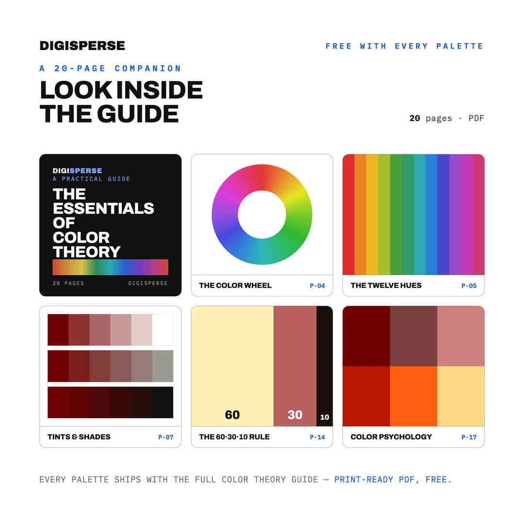 Ember Skies Color Palette | 30 Procreate Swatches, HEX, RGB, CMYK (Digital Download)