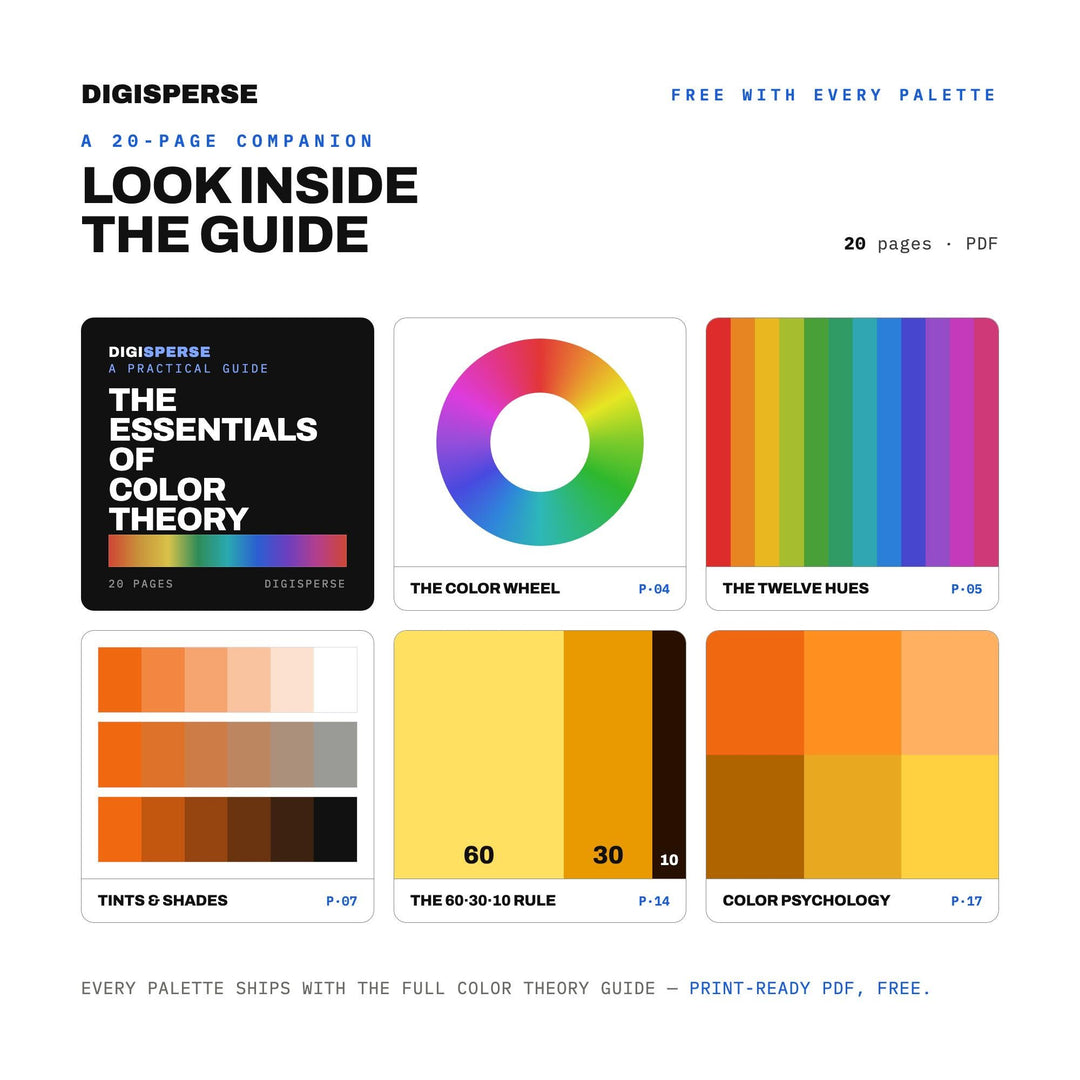 Golden Hour Color Palette | 30 Procreate Swatches, HEX, RGB, CMYK (Digital Download)