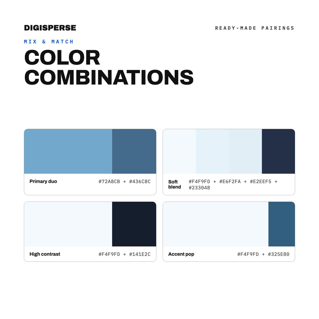 Ice Storm Color Palette | 30 Procreate Swatches, HEX, RGB, CMYK (Digital Download)