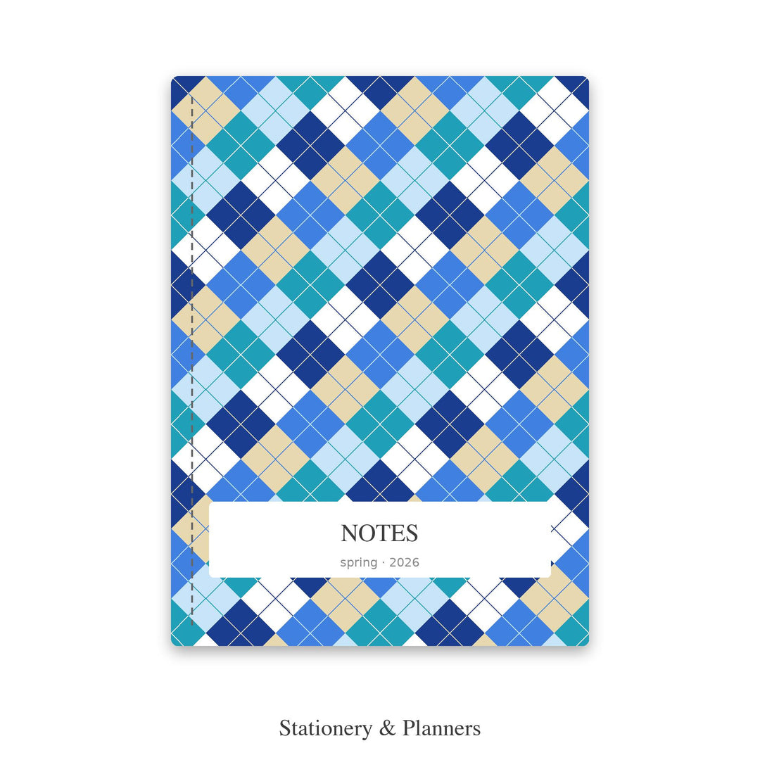 Aegean Blue Argyle Digital Paper for Coastal Craft Projects, Seamless Greek Diamond Check for Fabric and Scrapbooking