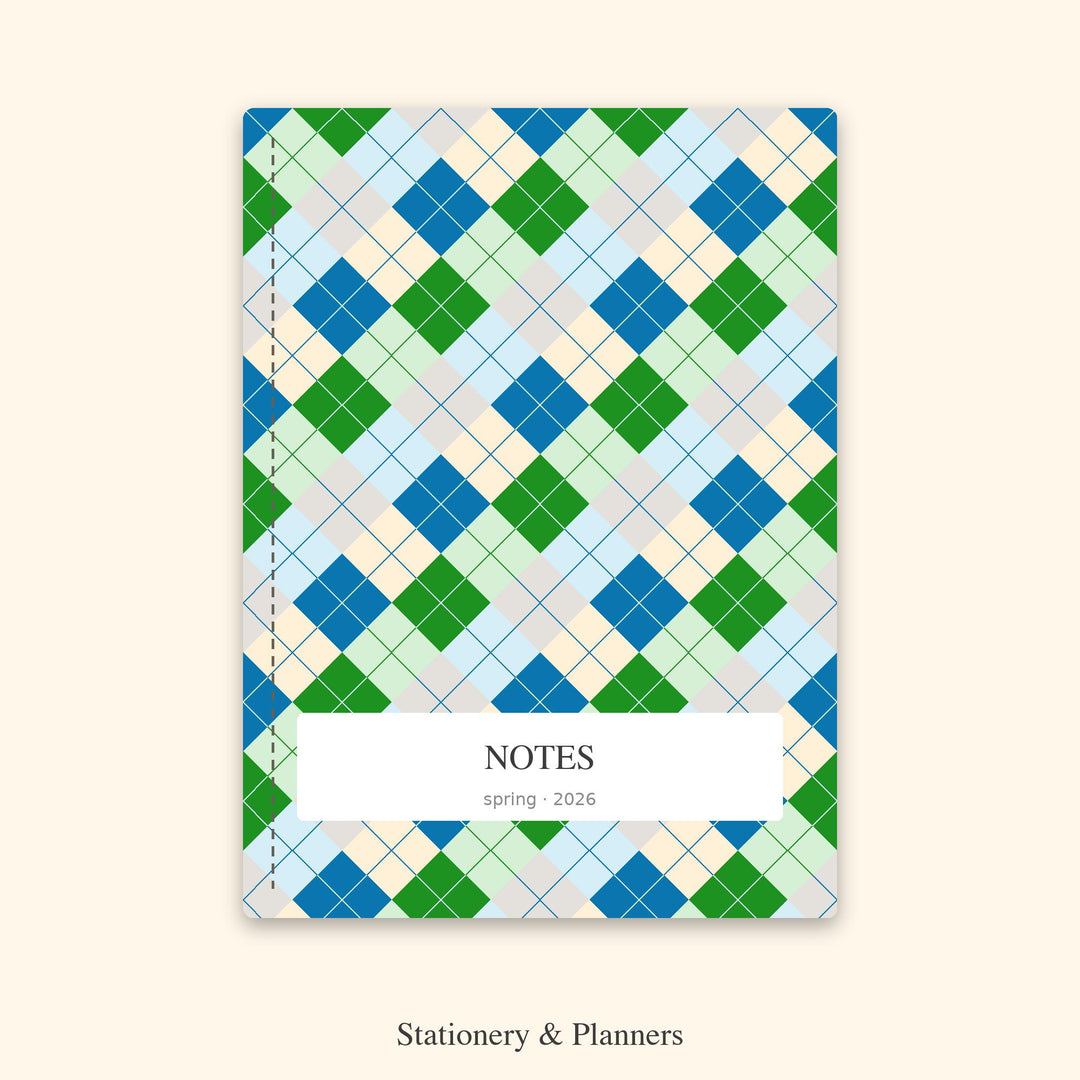 After The Rain Argyle Digital Paper for Calming Craft Projects, Seamless Misty Diamond Check for Sewing and Junk Journals