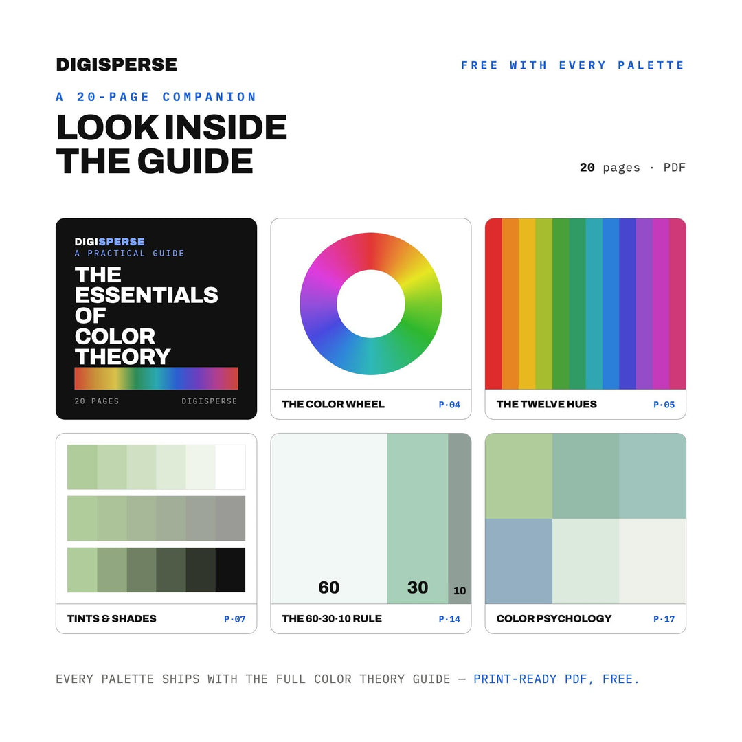 Misty Morning Color Palette | 30 Procreate Swatches, HEX, RGB, CMYK (Digital Download)