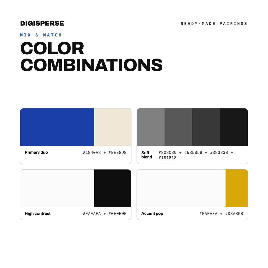 Clean Minimal Color Palette for Mid Century Design Art and Architecture Branding, 30 Modernist Hues, Procreate Swatches, Hex Codes