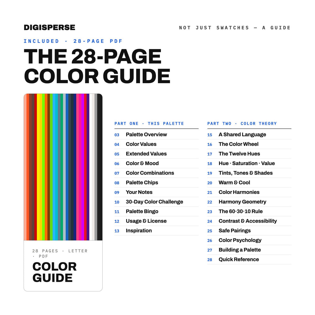 Street Art Color Palette | 30 Procreate Swatches, HEX, RGB, CMYK (Digital Download)