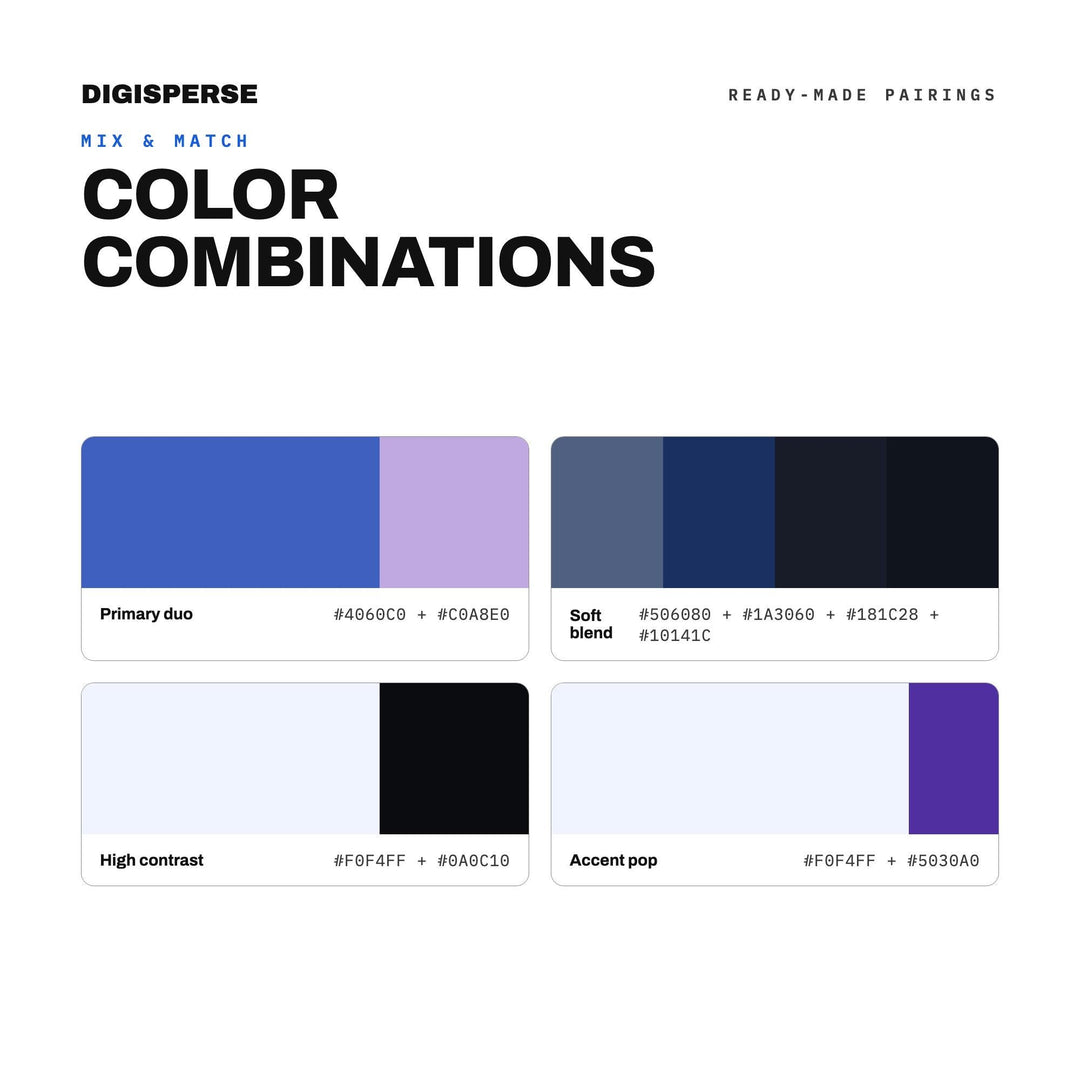 Calm Tech Color Palette for UI UX Design and Modern App Branding, 30 Ambient Interface Hues, Procreate Swatches, Hex Codes