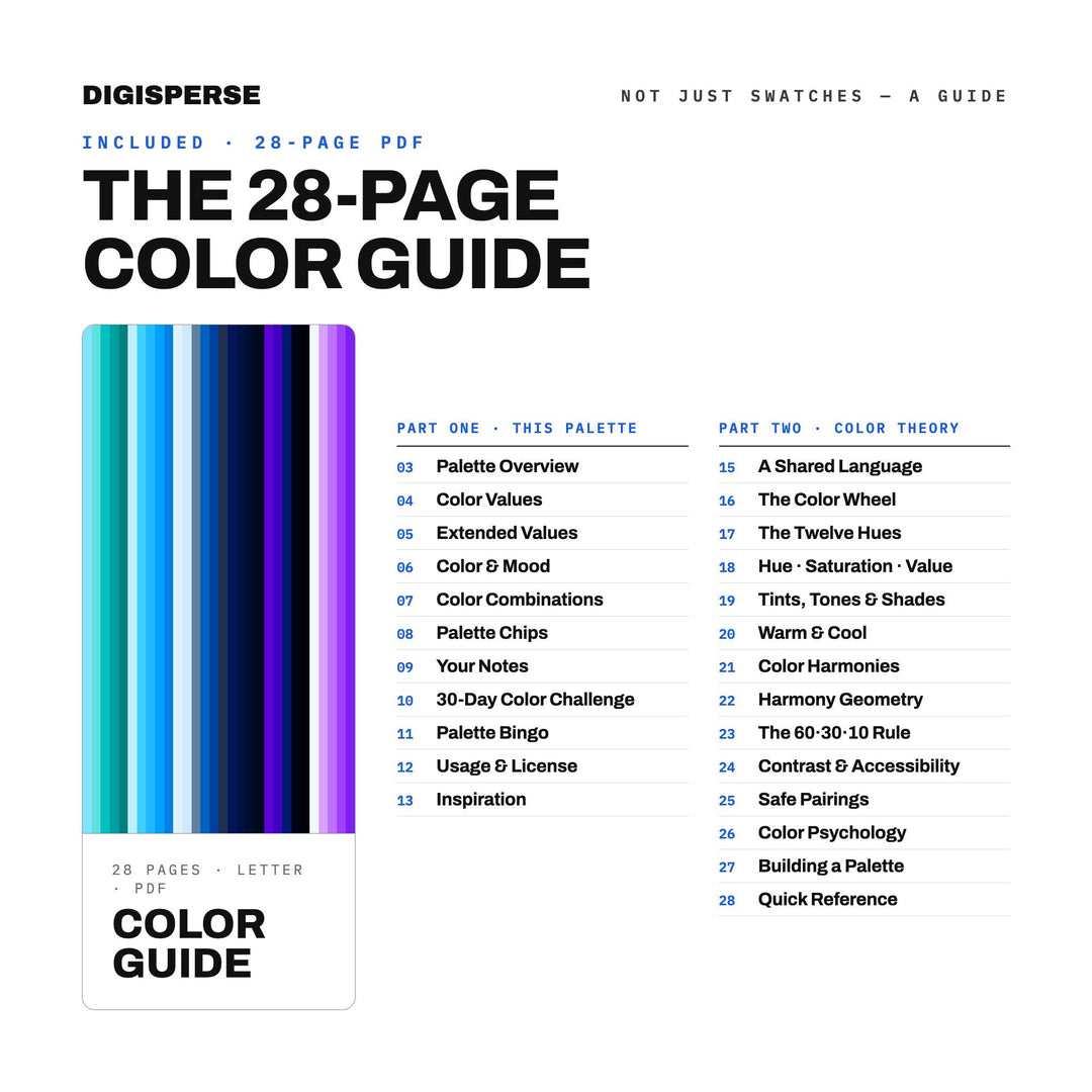 Quantum Computing Color Palette | 30 Hex RGB CMYK Colors (Digital Download)