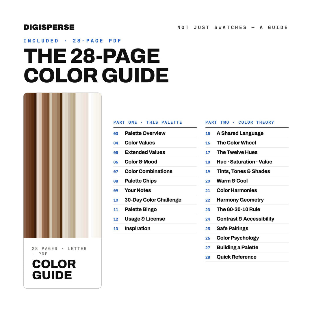 Almond Milk Color Palette | 30 Colors | Hex RGB CMYK | Color Guide | Procreate Swatches + ASE | Digital Download