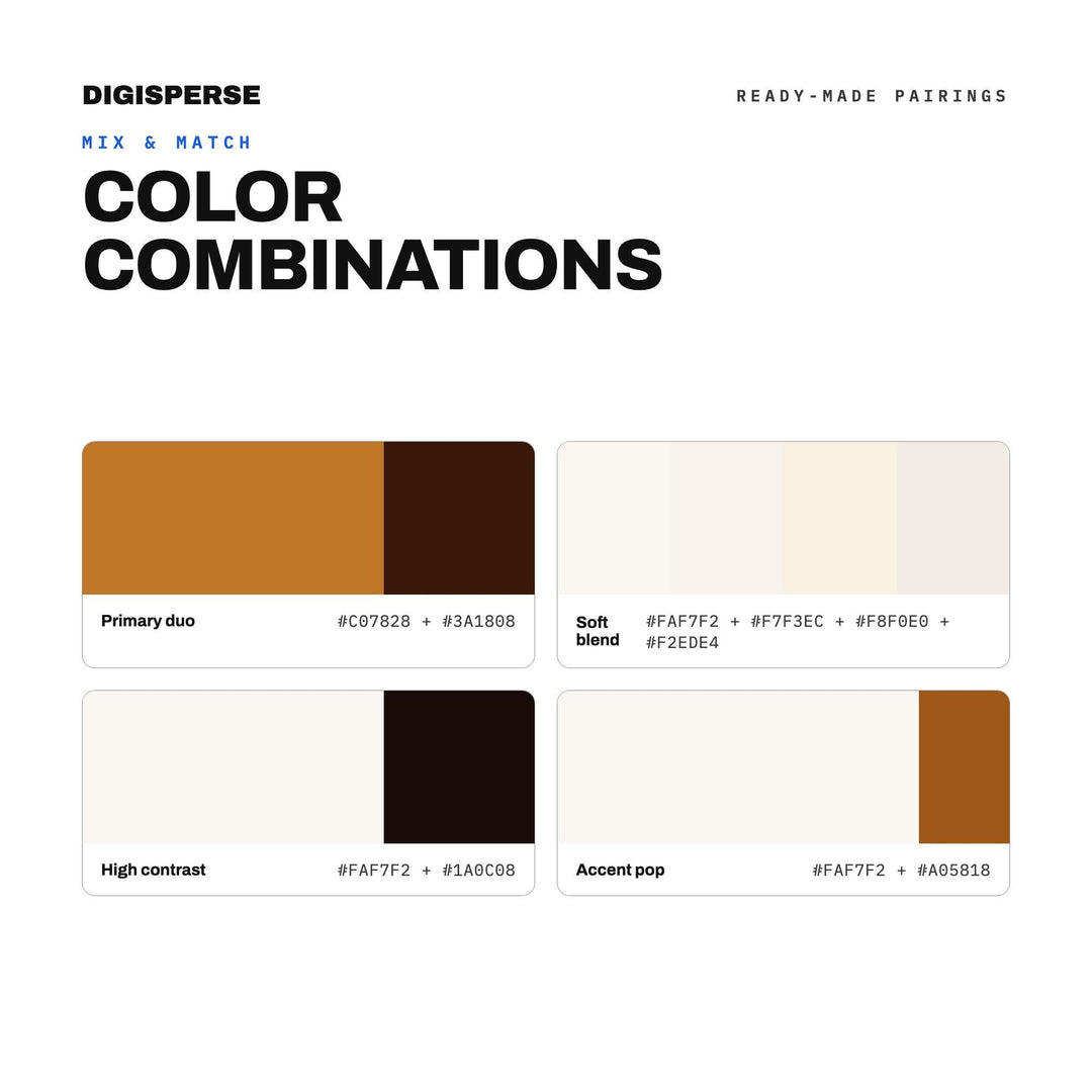 Café Latte Color Palette | 30 Colors | Hex RGB CMYK | Color Guide | Procreate Swatches + ASE | Digital Download