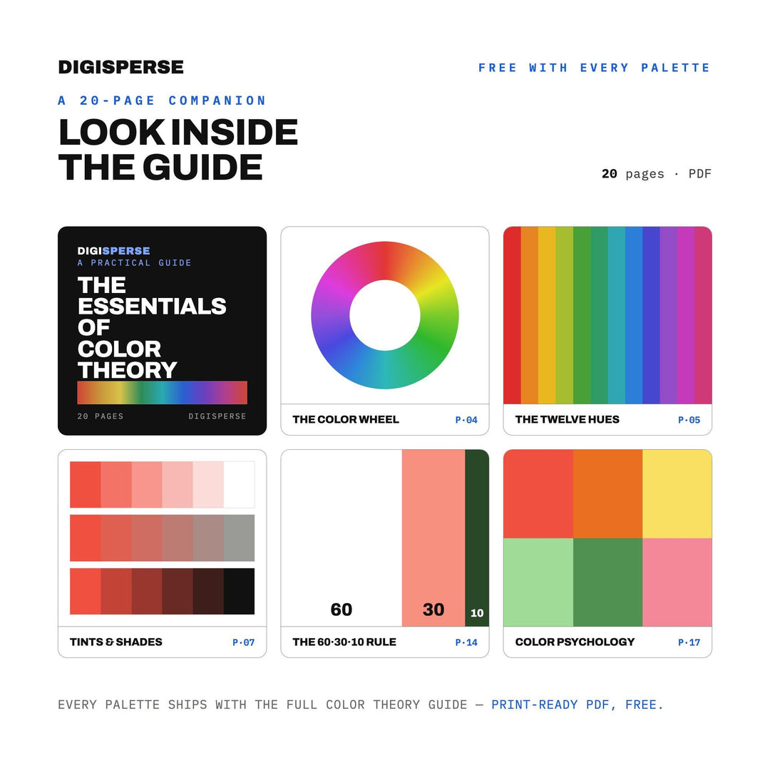 Garden Salad Color Palette | 30 Colors | Hex RGB CMYK | Color Guide | Procreate Swatches + ASE | Digital Download