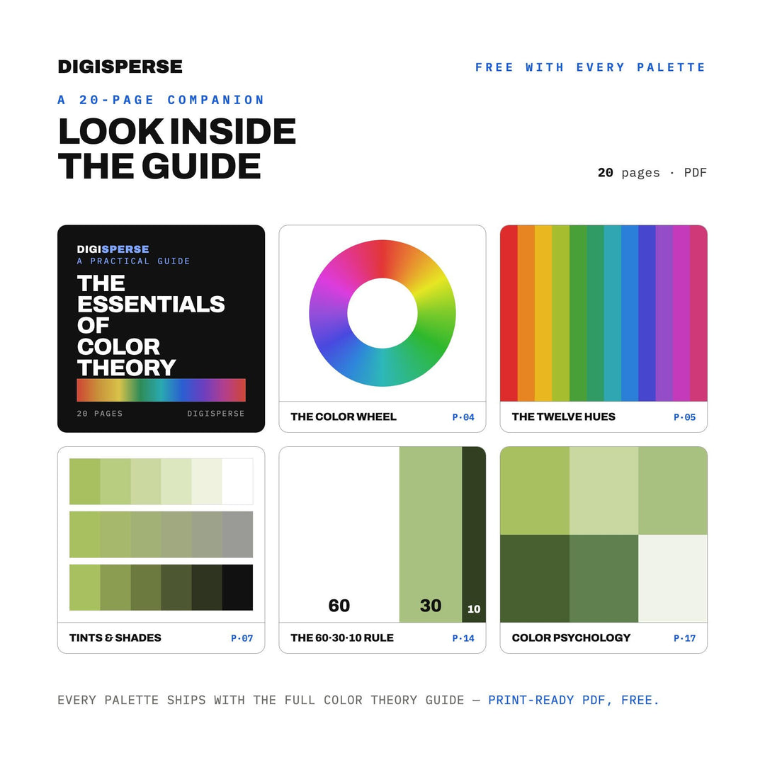 Green Tea Color Palette | 30 Procreate Swatches, ASE Guide (Digital Download)