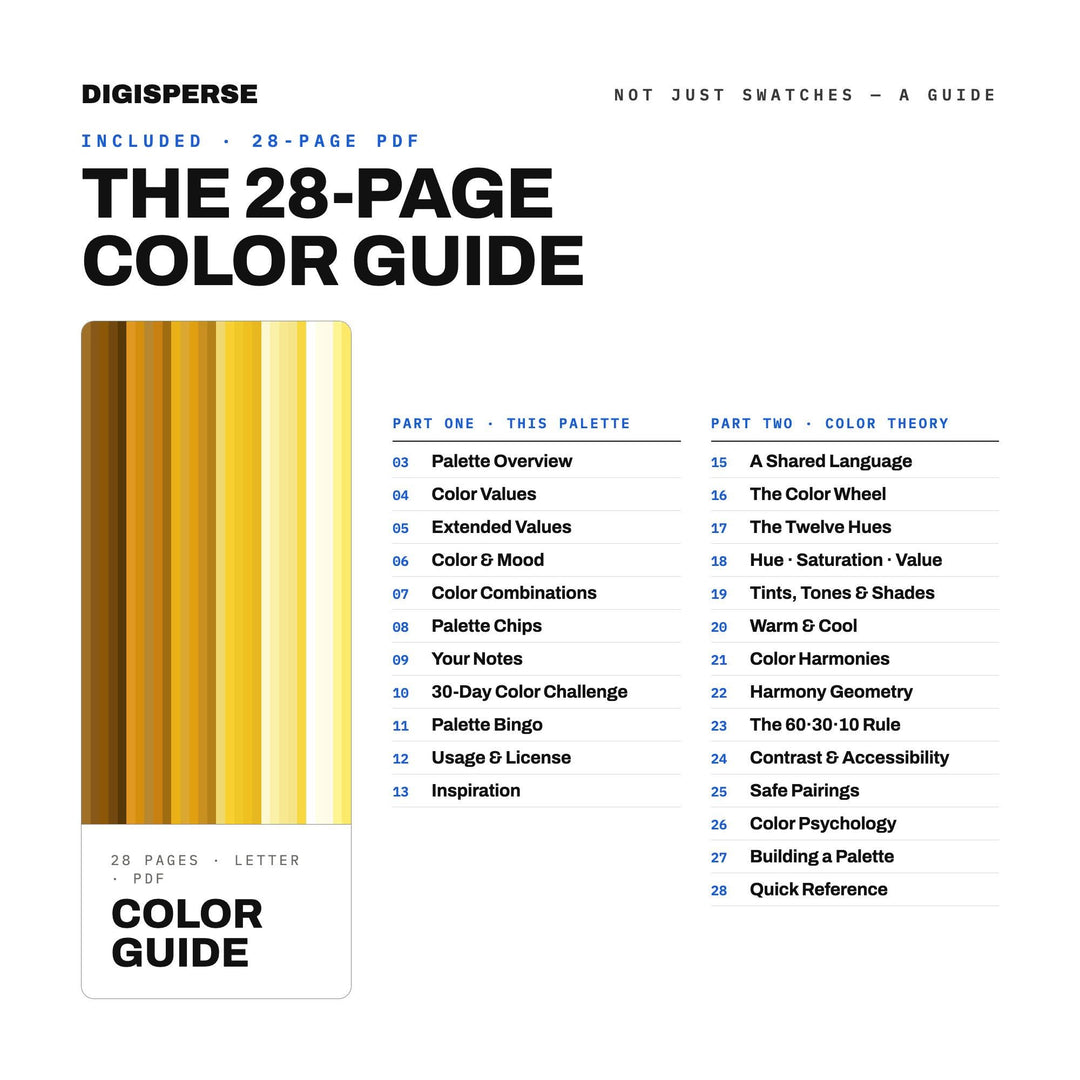 Honey Drizzle Color Palette | 30 Warm Tones, Procreate, ASE (Digital Download)