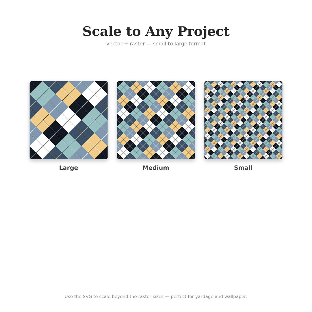 Baltic Argyle Seamless Pattern | Multi-Color Baltic Sea Argyle | .png .jpg .svg .pdf .pat | Digital Paper | Fabric & Surface Design