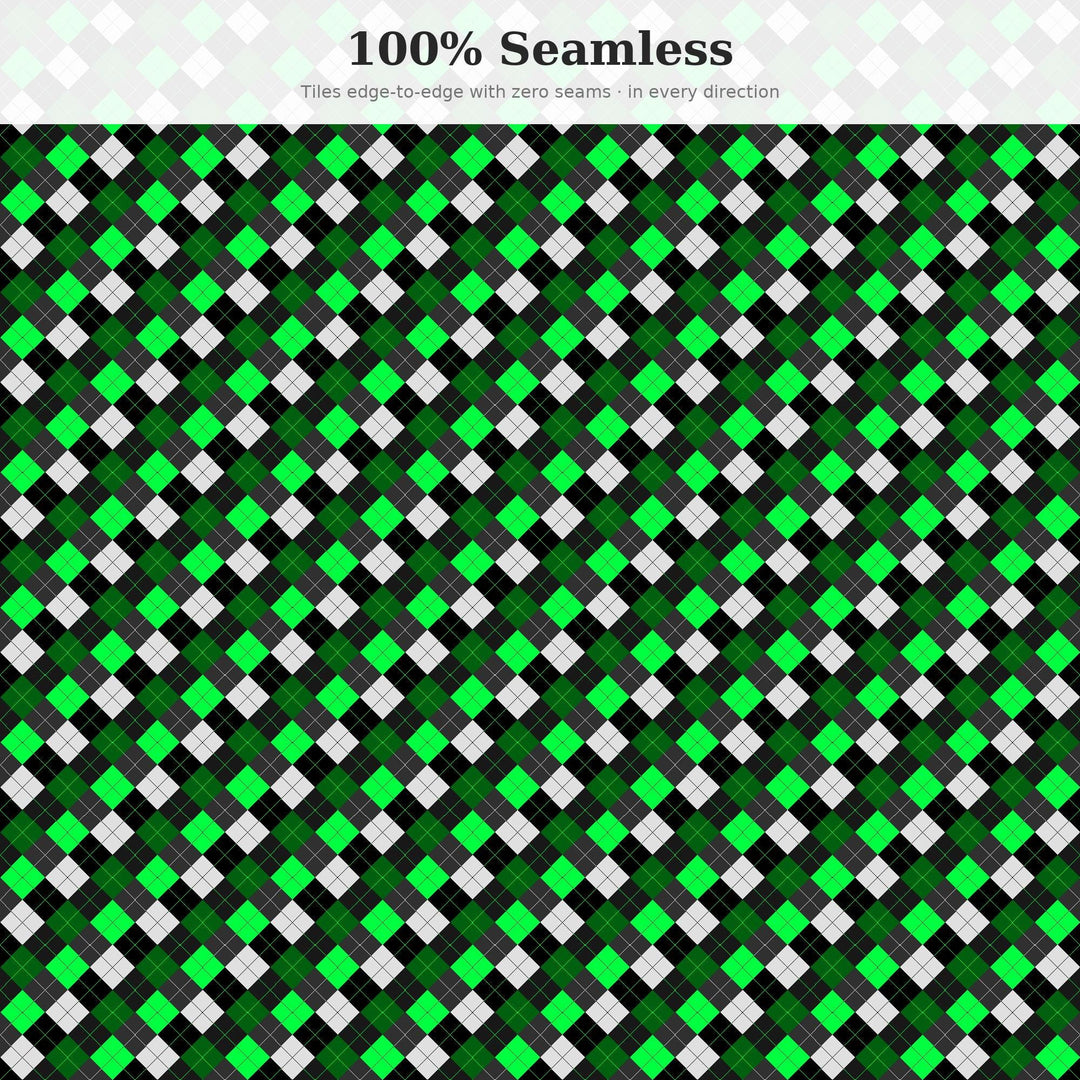 Binary Code Argyle Seamless Pattern | Multi-Color Digital Paper (svg, png, jpg, pdf, pat)