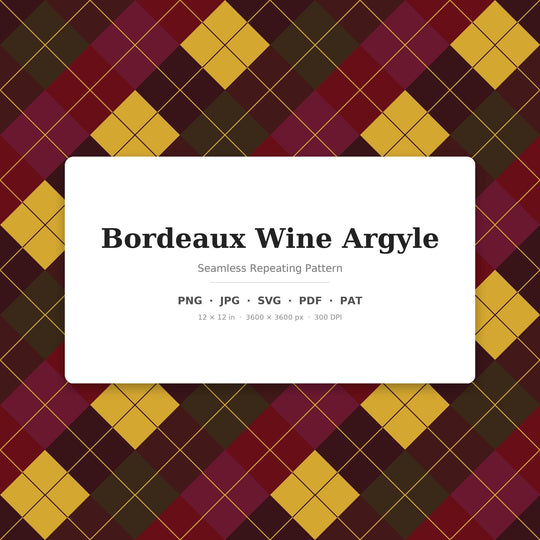 Bordeaux Argyle Seamless Pattern | Multi-Color Bordeaux Wine Argyle | .png .jpg .svg .pdf .pat | Digital Paper | Fabric & Surface Design