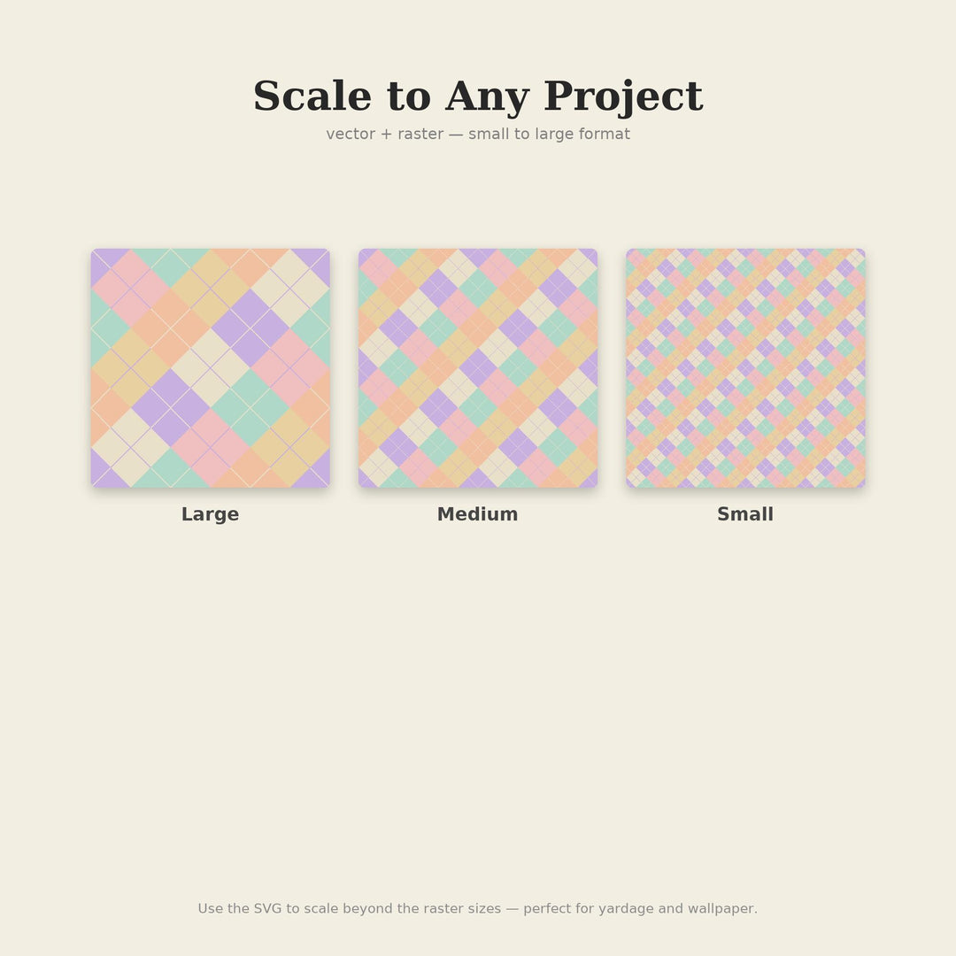 Bridal Shower Argyle Seamless Pattern | Multi-Color Fabric Design (Digital Download)