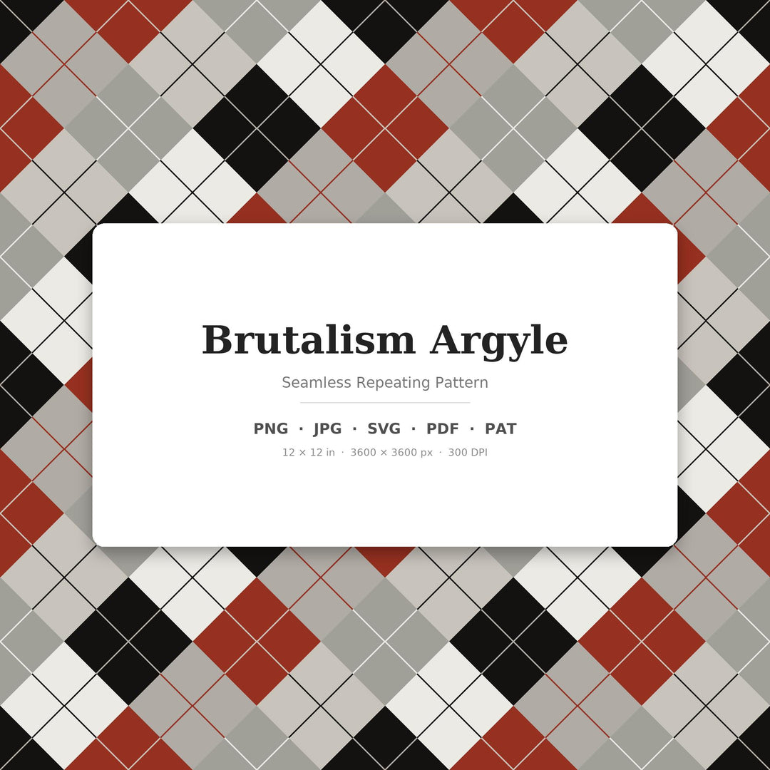 Brutalism Argyle Seamless Pattern | Multi-Color Brutalism Argyle | .png .jpg .svg .pdf .pat | Digital Paper | Fabric & Surface Design