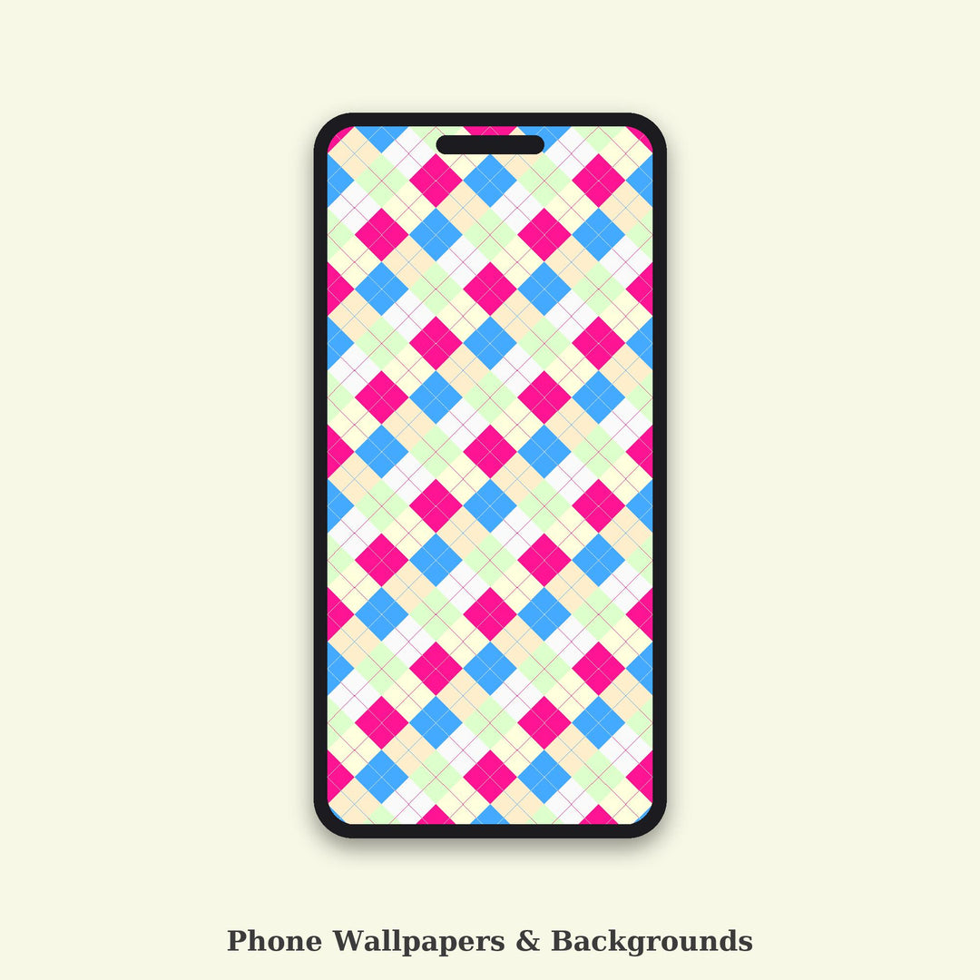 Bubblegum Argyle Seamless Pattern | Multi-Color Bubblegum Pop Argyle | .png .jpg .svg .pdf .pat | Digital Paper | Fabric & Surface Design