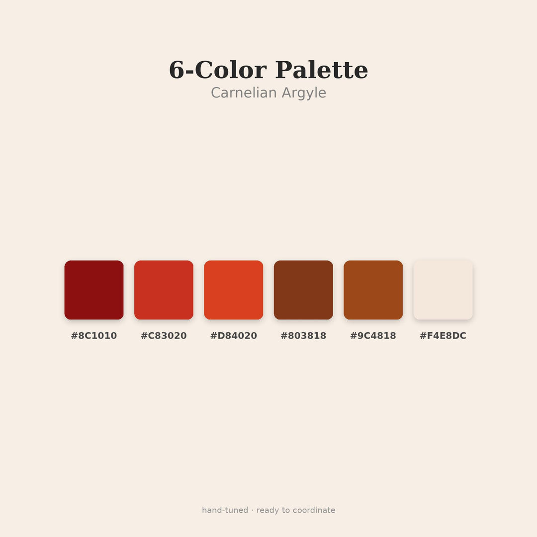 Carnelian Argyle Seamless Pattern | Multi-Color Fabric Design (Digital Download)