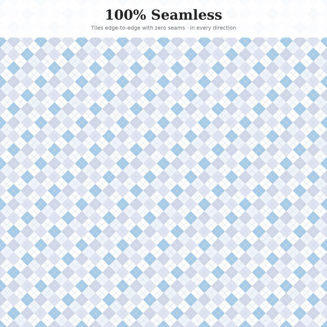 Celestite Argyle Seamless Pattern | Multi-Color Celestite Argyle | .png .jpg .svg .pdf .pat | Digital Paper | Fabric & Surface Design