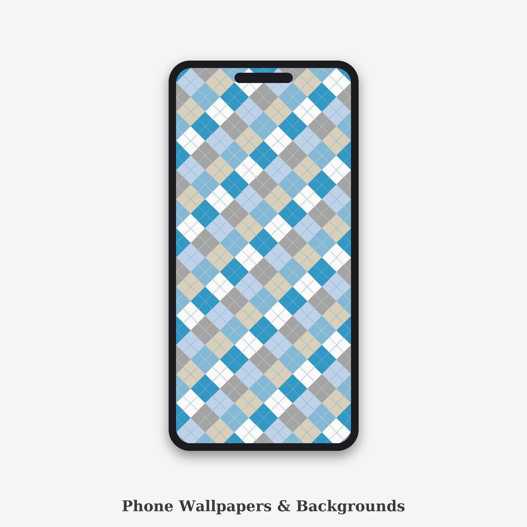 Cloud Atlas Argyle Seamless Pattern | Multi-Color Fabric Design (Digital Download)