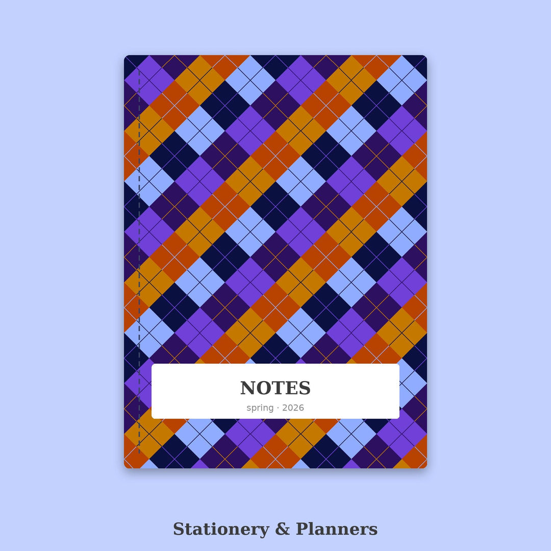 Cobalt Dusk Argyle Seamless Pattern | Fabric & Surface Design (Digital Download)