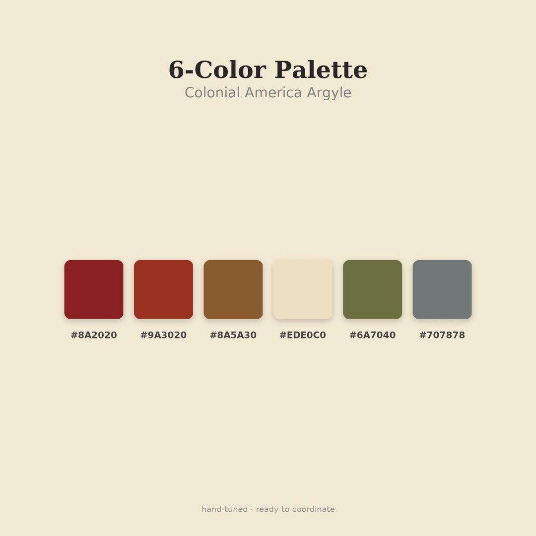 Colonial Argyle Seamless Pattern | Multi-Color Colonial America Argyle | .png .jpg .svg .pdf .pat | Digital Paper | Fabric & Surface Design