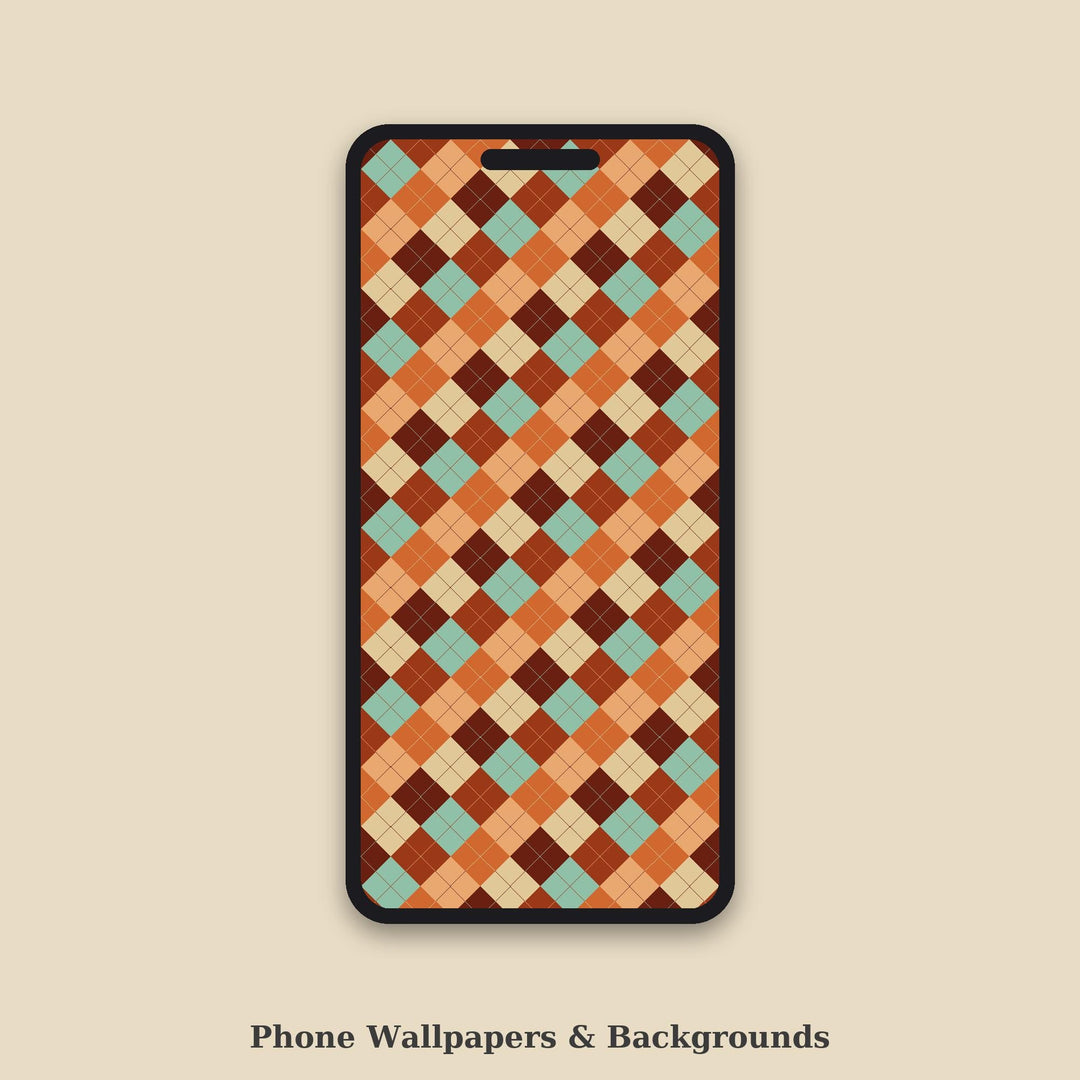 Copper Argyle Seamless Pattern | Multi-Color Copper Desert Argyle | .png .jpg .svg .pdf .pat | Digital Paper | Fabric & Surface Design
